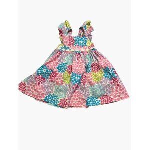 Kelly's Kids Dress Girls Size 3 4 Watercolor Multi Color Peonies